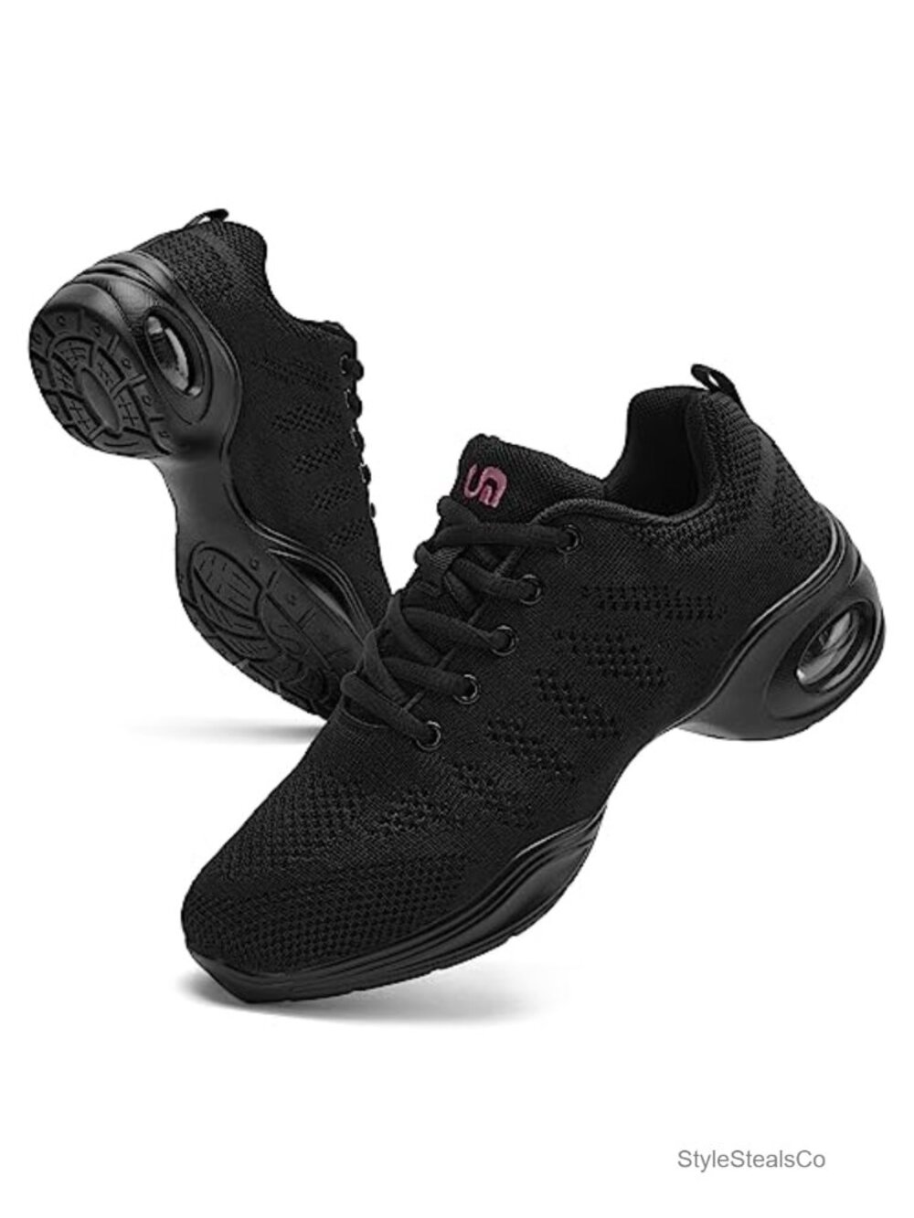Women's Jazz Dance Shoes Lace-up Sneakers Air Cushion Platform